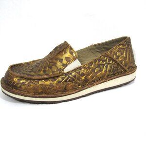 Ariat Women's Size 8.5B Copper Cruiser Slip On Loafer Leather Southwest Western